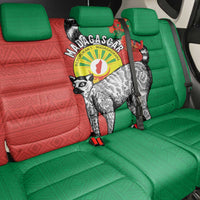 Happy Madagascar Independence Day Back Car Seat Cover Ring-Tailed Lemur With Seal Of Madagasikara