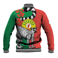 Happy Madagascar Independence Day Baseball Jacket Ring-Tailed Lemur With Seal Of Madagasikara