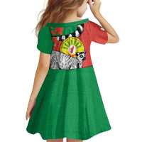 Happy Madagascar Independence Day Family Matching Tank Maxi Dress and Hawaiian Shirt Ring-Tailed Lemur With Seal Of Madagasikara