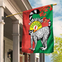 Happy Madagascar Independence Day Garden Flag Ring-Tailed Lemur With Seal Of Madagasikara