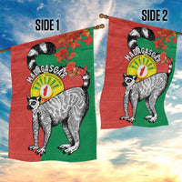 Happy Madagascar Independence Day Garden Flag Ring-Tailed Lemur With Seal Of Madagasikara