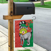 Happy Madagascar Independence Day Garden Flag Ring-Tailed Lemur With Seal Of Madagasikara