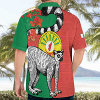 Happy Madagascar Independence Day Hawaiian Shirt Ring-Tailed Lemur With Seal Of Madagasikara