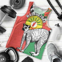Happy Madagascar Independence Day Men Tank Top Ring-Tailed Lemur With Seal Of Madagasikara