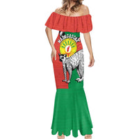 Happy Madagascar Independence Day Mermaid Dress Ring-Tailed Lemur With Seal Of Madagasikara