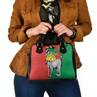 Happy Madagascar Independence Day Shoulder Handbag Ring-Tailed Lemur With Seal Of Madagasikara