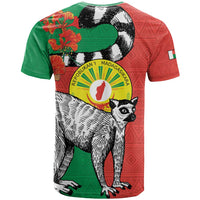 Happy Madagascar Independence Day T Shirt Ring-Tailed Lemur With Seal Of Madagasikara