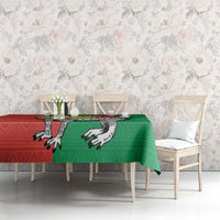 Happy Madagascar Independence Day Tablecloth Ring-Tailed Lemur With Seal Of Madagasikara