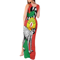 Happy Madagascar Independence Day Tank Maxi Dress Ring-Tailed Lemur With Seal Of Madagasikara