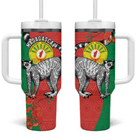 Happy Madagascar Independence Day Tumbler With Handle Ring-Tailed Lemur With Seal Of Madagasikara