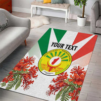 Personalized Madagasikara Area Rug Seal With Poinciana