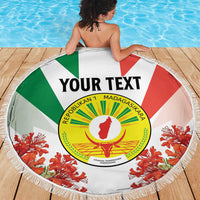 Personalized Madagasikara Beach Blanket Seal With Poinciana