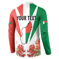 Personalized Madagasikara Button Sweatshirt Seal With Poinciana