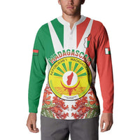 Personalized Madagasikara Button Sweatshirt Seal With Poinciana