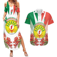 Personalized Madagasikara Couples Matching Summer Maxi Dress and Hawaiian Shirt Seal With Poinciana