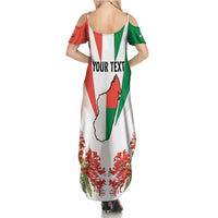 Personalized Madagasikara Family Matching Summer Maxi Dress and Hawaiian Shirt Seal With Poinciana