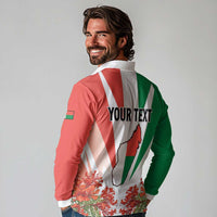 Personalized Madagasikara Long Sleeve Polo Shirt Seal With Poinciana