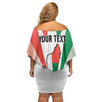 Personalized Madagasikara Off Shoulder Short Dress Seal With Poinciana