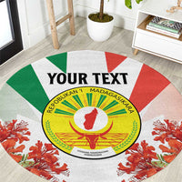 Personalized Madagasikara Round Carpet Seal With Poinciana