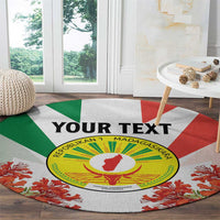 Personalized Madagasikara Round Carpet Seal With Poinciana