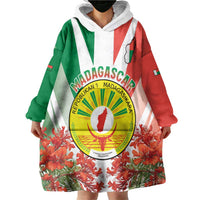 Personalized Madagasikara Wearable Blanket Hoodie Seal With Poinciana
