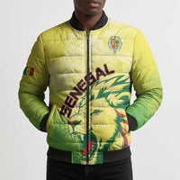Custom Senegal Lions of Teranga Bomber Puffer Jacket Rise to Glory