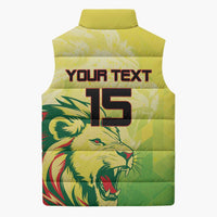 Custom Senegal Lions of Teranga Sleeveless Puffer Jacket Rise to Glory