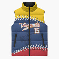 Custom Venezuela Baseball Champions Sleeveless Puffer Jacket Vinotinto Glory 2026