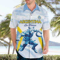 Argentina Rugby Custom Hawaiian Shirt Pumas Mascot - Sporty Style