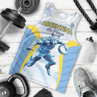 Argentina Rugby Custom Men Tank Top Pumas Mascot - Sporty Style