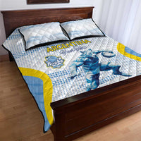 Argentina Rugby Custom Quilt Bed Set Pumas Mascot - Sporty Style
