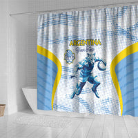 Argentina Rugby Custom Shower Curtain Pumas Mascot - Sporty Style