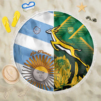 South Africa and Argentina Rugby Beach Blanket Springboks With Los Pumas