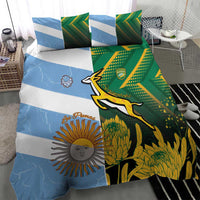 South Africa and Argentina Rugby Bedding Set Springboks With Los Pumas