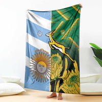 South Africa and Argentina Rugby Blanket Springboks With Los Pumas