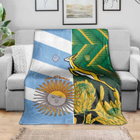South Africa and Argentina Rugby Blanket Springboks With Los Pumas