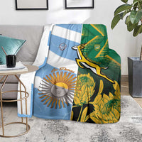 South Africa and Argentina Rugby Blanket Springboks With Los Pumas