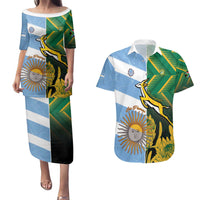 South Africa and Argentina Rugby Personalized Couples Matching Puletasi and Hawaiian Shirt Springboks With Los Pumas