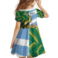 South Africa and Argentina Rugby Personalized Family Matching Off Shoulder Maxi Dress and Hawaiian Shirt Springboks With Los Pumas