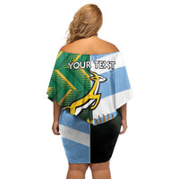 South Africa and Argentina Rugby Personalized Family Matching Off Shoulder Short Dress and Hawaiian Shirt Springboks With Los Pumas