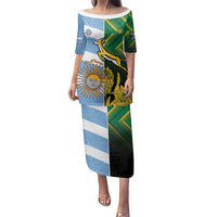 South Africa and Argentina Rugby Personalized Family Matching Puletasi and Hawaiian Shirt Springboks With Los Pumas