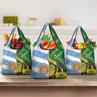 South Africa and Argentina Rugby Grocery Bag Springboks With Los Pumas