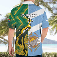 South Africa and Argentina Rugby Personalized Hawaiian Shirt Springboks With Los Pumas