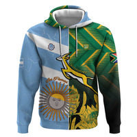 South Africa and Argentina Rugby Personalized Hoodie Springboks With Los Pumas