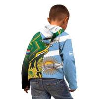 South Africa and Argentina Rugby Personalized Kid Hoodie Springboks With Los Pumas