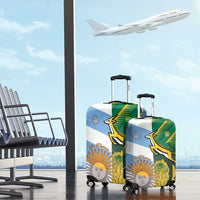 South Africa and Argentina Rugby Luggage Cover Springboks With Los Pumas