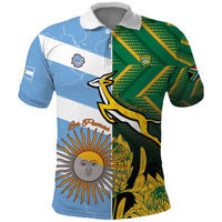 South Africa and Argentina Rugby Personalized Polo Shirt Springboks With Los Pumas