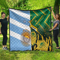 South Africa and Argentina Rugby Quilt Springboks With Los Pumas