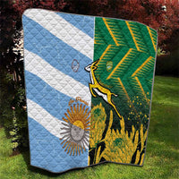 South Africa and Argentina Rugby Quilt Springboks With Los Pumas