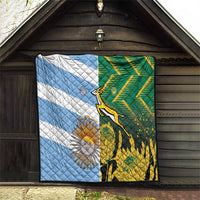 South Africa and Argentina Rugby Quilt Springboks With Los Pumas